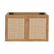 Swiss Madison Classe 36" Single Wall Mounted Vanity Cabinet Only - Less Vanity Top Oak