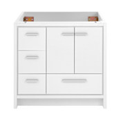 Swiss Madison Virage 36" Single Free Standing Vanity Cabinet Only - Less Vanity Top Glossy White