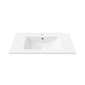 Swiss Madison 36" Ceramic Vanity Top Glossy White