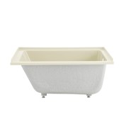 Swiss Madison Voltaire 48" Three Wall Alcove Acrylic Soaking Tub with Right Drain and Overflow Bisque
