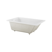Swiss Madison Voltaire 60" Drop In Acrylic Soaking Tub with Reversible Drain and Overflow Glossy White