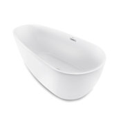 Swiss Madison Monaco 67" Free Standing Acrylic Tub with Center Drain and Overflow - Includes Toe Tap Drain Assembly White