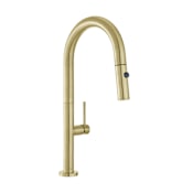 Swiss Madison Chalet 1.5 GPM Single Hole Pull Down Kitchen Faucet Brushed Gold