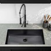 Swiss Madison Rivage 32" Undermount Single Basin Stainless Steel Kitchen Sink Black