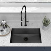 Swiss Madison Tourner 26" Undermount Single Basin Stainless Steel Kitchen Sink Black