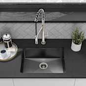 Swiss Madison Rivage 17-7/8" Undermount Single Basin Stainless Steel Kitchen Sink Black