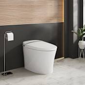 Swiss Madison Avancer Smart Tankless Elongated Toilet and Bidet, Touchless Vortex Dual-Flush 1.1/1.6 gpf - Seat Included Glossy White