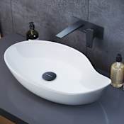 Swiss Madison Daxton 25-9/16" Specialty Ceramic Vessel Bathroom Sink Glossy White