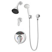 Symmons Visu-Temp Shower System with 2.0 GPM Shower Head, Integrated Volume Control and Hand Shower - Includes Rough-In Valve Polished Chrome