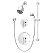 Symmons Dia Shower Trim Only Package with Single Function Shower Head, Hand Shower, and Double Lever Handle - Less Rough In Valve Chrome