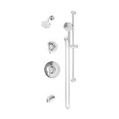 Symmons Birch Tub and Shower Trim Package with 1.5 GPM Single Function Shower Head and Hand Shower Polished Chrome