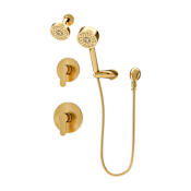 Symmons Identity HydroMersion Pressure Balanced Shower System with Shower Head, Hand Shower, Shower Arm, Hose, and Valve Trim Brushed Bronze