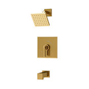 Symmons Duro HydroMersion Tub and Shower Trim Package with 1.5 GPM Single Function Shower Head and Integrated Diverter Brushed Bronze