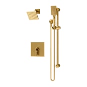 Symmons Duro HydroMersion Pressure Balanced Shower System with Shower Head, Hand Shower, Shower Arm, Hose, and Valve Trim with Integrated Diverter Brushed Bronze