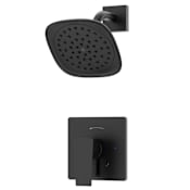 Symmons Verity Shower Only Trim Package with 2 GPM Single Function Shower Head - Diverter Included Matte Black