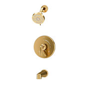 Symmons Birch Tub and Shower Trim Package with 1.5 GPM Multi Function Shower Head Brushed Bronze