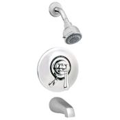 Symmons Allura Tub and Shower Trim Package with 1.75 GPM Multi Function Shower Head Polished Chrome