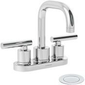 Symmons Dia 1.0 GPM Centerset Bathroom Faucet with Pop-Up Drain Assembly Polished Chrome