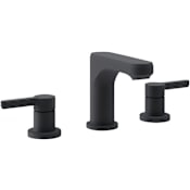 Symmons Solarity 1.0 GPM Widespread Bathroom Faucet with Pop-Up Drain Assembly Matte Black
