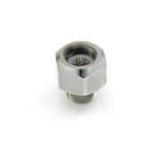 T and S Brass 3/8" Compression Check Valve Assembly (Female x Male), Chrome-Plated Brass Chrome