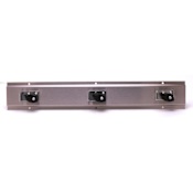T and S Brass Mop Hanger, Stainless Steel, Spring-Loaded Rubber Grips (3) Stainless Steel