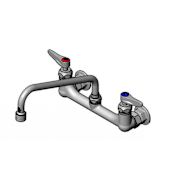 T and S Brass 2.2 GPM Wall Mounted Bridge Mixing Faucet - Includes Lever Handles Chrome