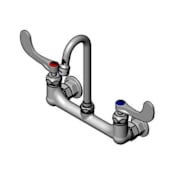 T and S Brass 1.00 GPM Wall Mounted Widespread Bathroom Faucet Chrome Plated