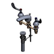 T and S Brass 2.2 GPM 8" Concealed Deck Mounted Lavatory Faucet with Integral Spout - Includes Pop-Up Drain with Pull Rod Chrome