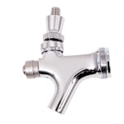 TapRite Chrome Plated Self Closing Beer Faucet with Stainless Steel Lever Chrome / Brass