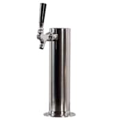 TapRite Stainless Steel Column Single Faucet Draft Beer Tower 3 Inch Column Chrome