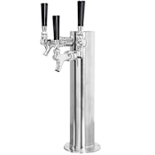 TapRite X-Tall 14-Inch Triple Faucet Stainless Beer Tower w/ 304 Stainless Faucets Stainless Steel