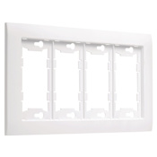 TayMac Allure 4 Gang Rocker / GFI Wall Plate White