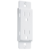 TayMac Masque 1 Gang Outlet Plate White