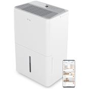 TCL 16 Inch Wide 50 Pint Energy Star Rated Portable Dehumidifier White