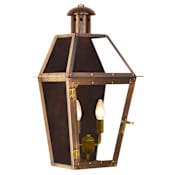 The CopperSmith Arcadia Copper 2 Light 22-1/2" Tall Electric Outdoor Wall Sconce Antique Copper