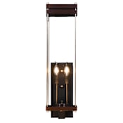 The CopperSmith Austin Copper 2 Light 30" Tall Electric Outdoor Wall Sconce Antique Copper