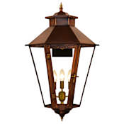 The CopperSmith Bayou Street 3 Light 31" Tall Copper Electric Outdoor Wall Sconce Antique Copper