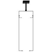 The CopperSmith 32-1/2" Tall Contemporary Aluminum Ceiling Yoke with Copper Canopy and 12" Down Rod Included Matte Black