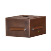 The CopperSmith Outdoor Copper Pier Mount Base Antique Copper