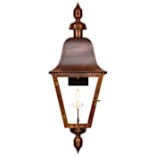 The CopperSmith Belmont 42" Tall Copper Natural Gas Outdoor Wall Sconce Antique Copper