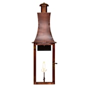 The CopperSmith Churchill 28" Tall Copper Natural Gas Outdoor Wall Sconce Antique Copper