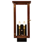 The CopperSmith Moneo 2 Light 23" Tall Copper Electric Outdoor Wall Sconce Antique Copper