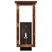 The CopperSmith Moneo 30" Tall Copper Natural Gas Outdoor Wall Sconce Antique Copper