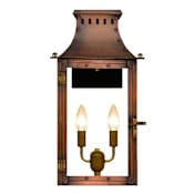 The CopperSmith Market Street 2 Light 19" Tall Copper Electric Outdoor Wall Sconce Antique Copper