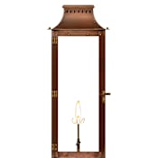 The CopperSmith Market Street 30" Tall Copper Natural Gas Outdoor Wall Sconce Antique Copper