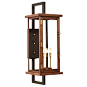The CopperSmith Navarrete 3 Light 40" Tall Copper Electric Outdoor Wall Sconce Antique Copper