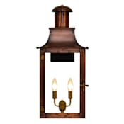 The CopperSmith Somerset 2 Light 20" Tall Copper Electric Outdoor Wall Lantern Antique Copper