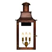 The CopperSmith Somerset 3 Light 26-1/2" Tall Copper Electric Outdoor Wall Lantern Antique Copper