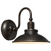 The Great Outdoors Baytree Lane 8-1/2" Wide LED Dark Sky Outdoor Wall Sconce Oil Rubbed Bronze with Gold Highlights