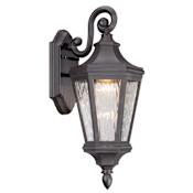 The Great Outdoors Hanford Pointe 19" Tall Ever-Pro LED Outdoor Wall Sconce with Clear Water Glass Oil Rubbed Bronze